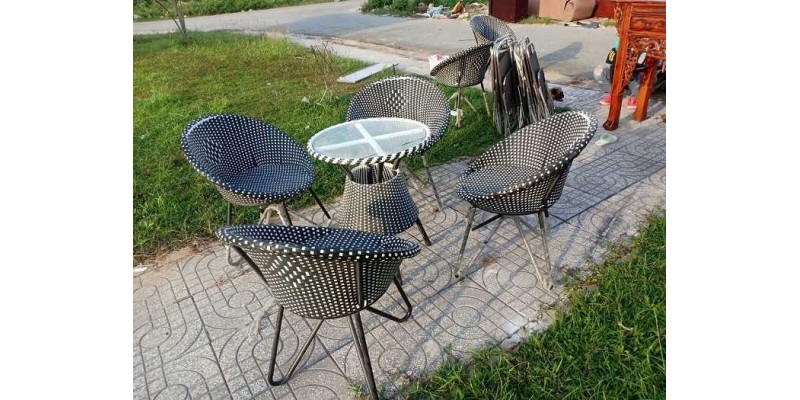 Bàn Ghế Cafe Giả Mây Thanh Lý Giá Rẻ