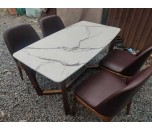 Thanh lý bộ bàn ăn mặt đá 4 ghế giá rẻ