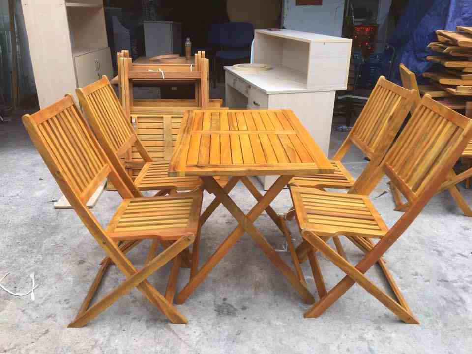bàn ghế gỗ cafe thanh lý giá rẻ